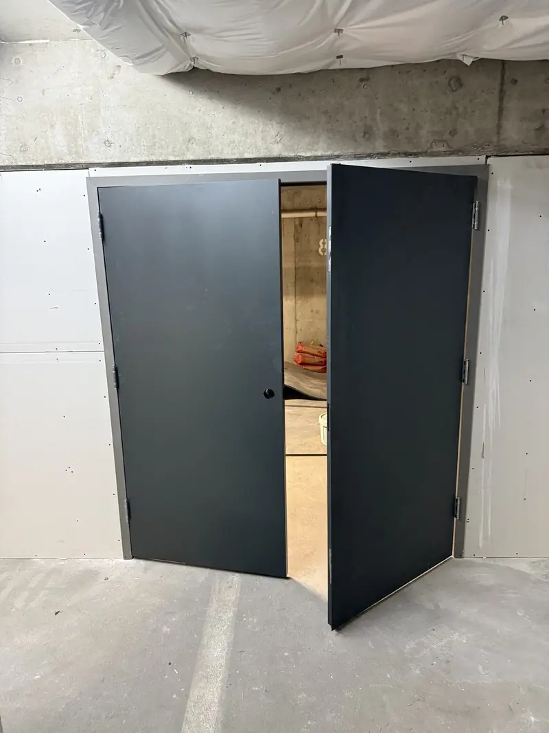 After: Parking garage storage room