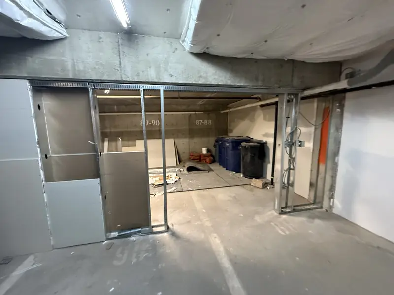 Before: Parking garage storage room
