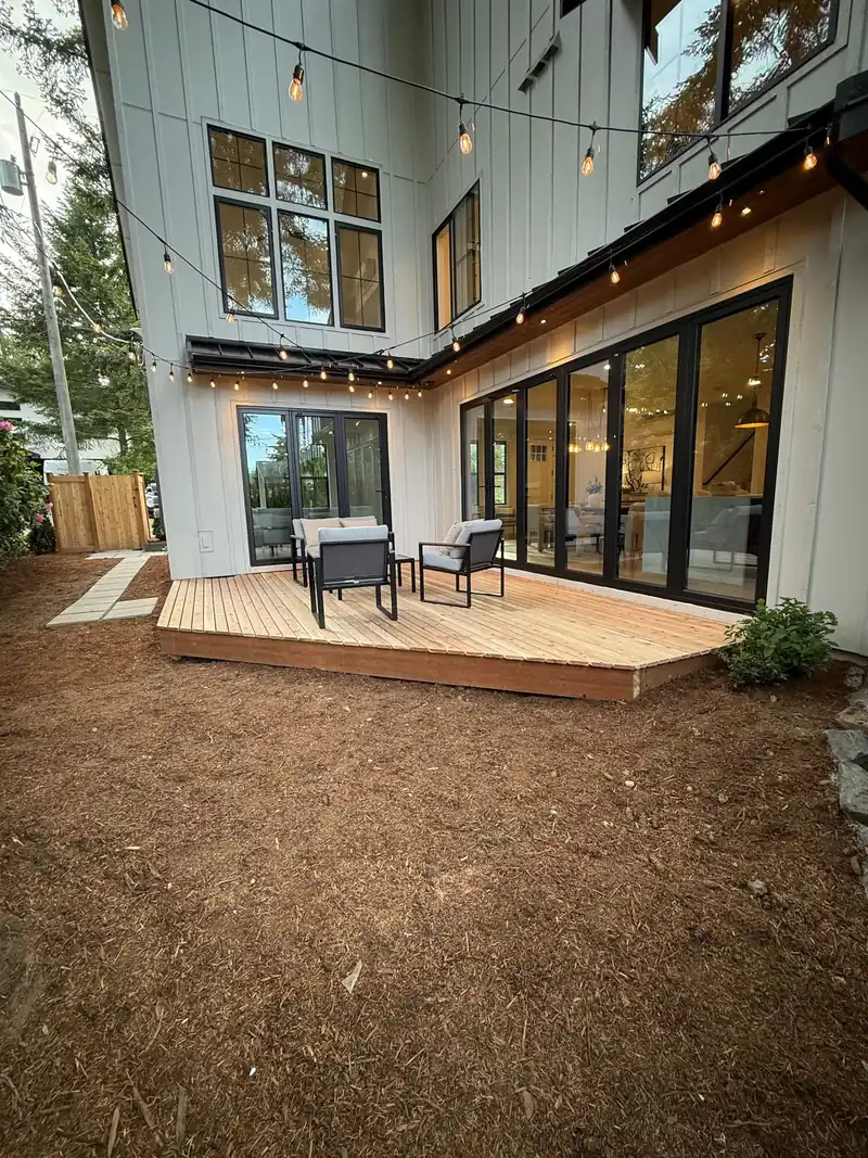 After: Backyard cedar deck build