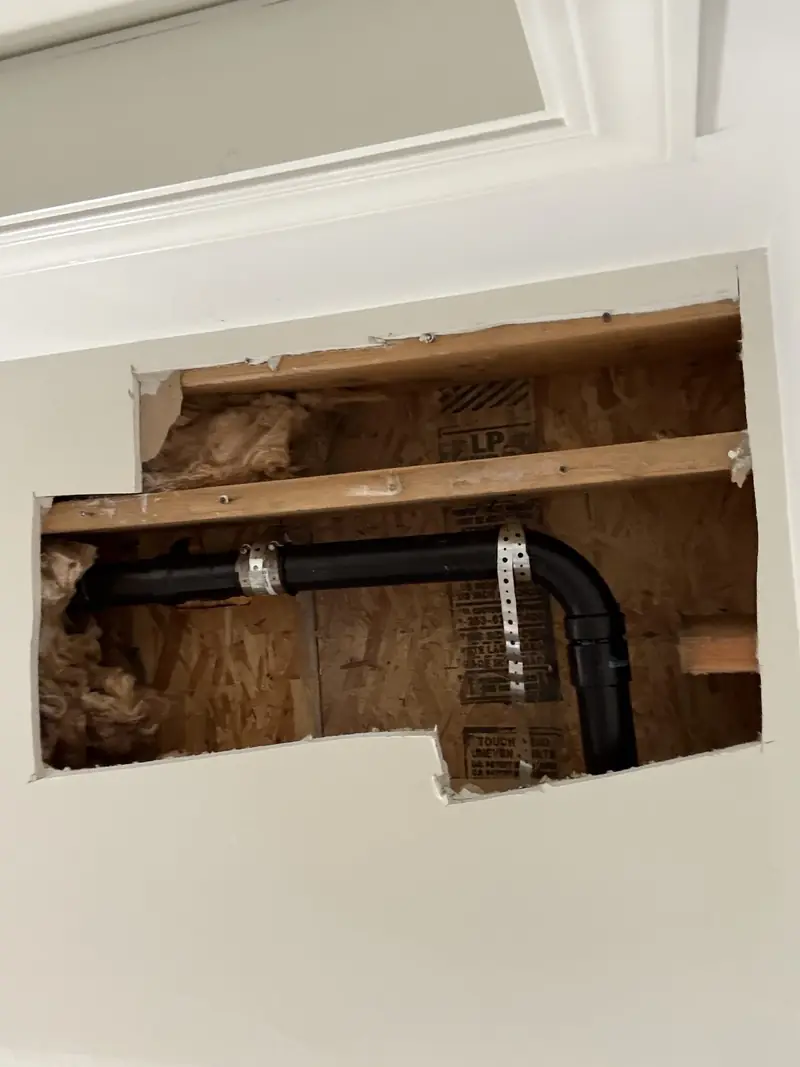 After: Ceiling water stain assessment